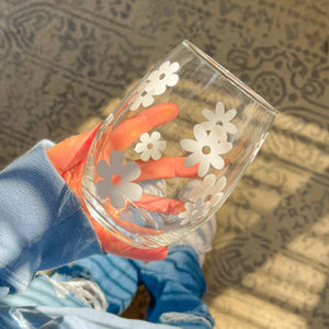 flower wine glasses 🌈✨ !!