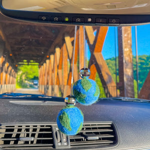 Earth Disco Dice - Rear-View Mirror Hangings 🌈
